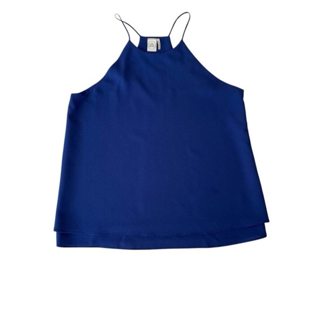 Paper Crane Royal Blue Spaghetti Strap Halter Tank - Size Small